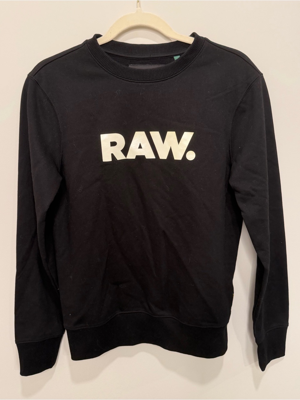 G-Star RAW Black Logo Crewneck Sweatshirt Mens XS D17466-A613-6484